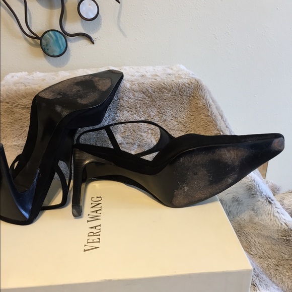Sexy Suede Vintage Vera Wang Couture High Heels ~ Made in Italy - Picture 8 of 8